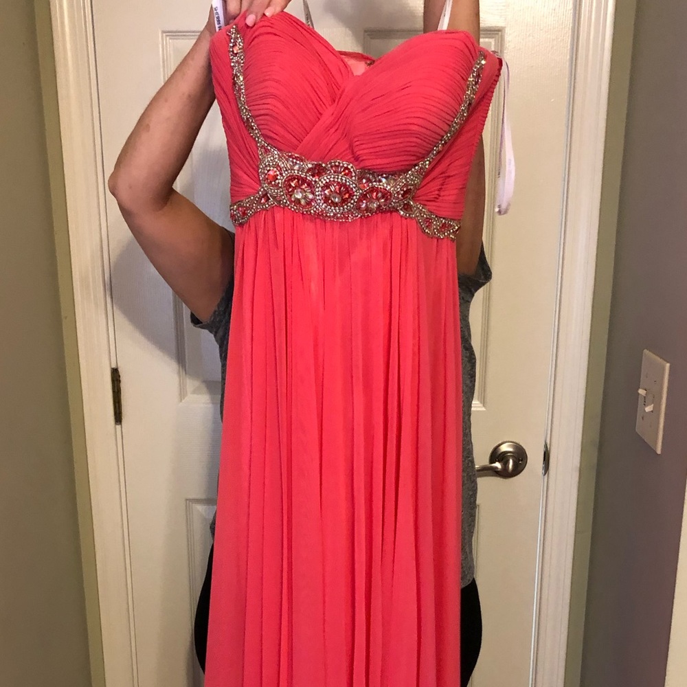 Sherri Hill coral/pink dress
